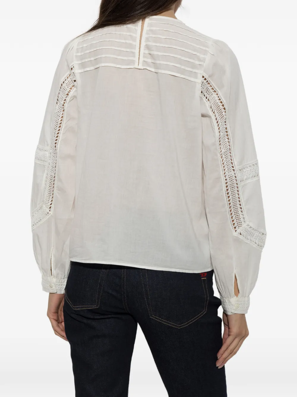 Ulla Johnson Marlowe katoenen top met kanten afwerking Wit