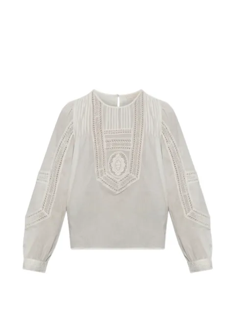 Ulla Johnson Marlowe lace-trimmed cotton top