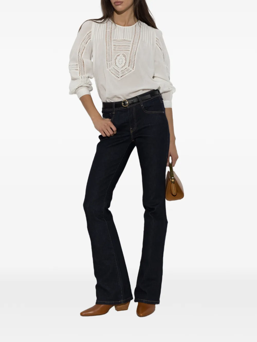 Ulla Johnson Marlowe katoenen top met kanten afwerking Wit