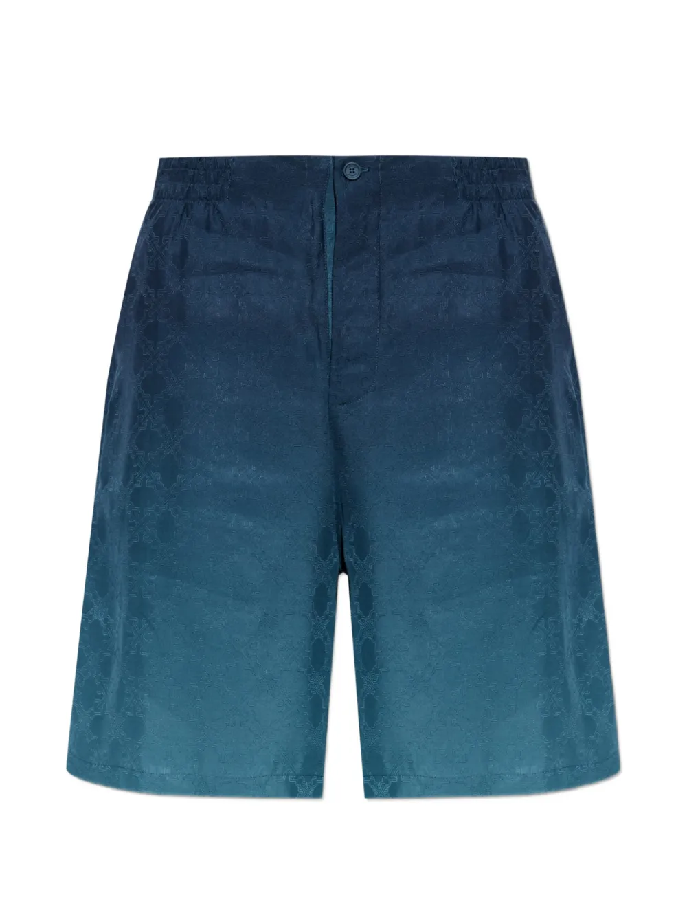 Off-White Arrow monogram jacquard bowling shorts - Blu