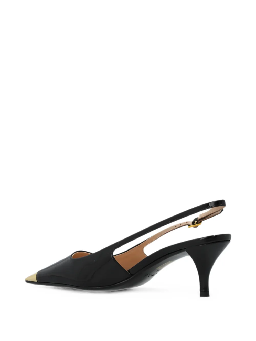 Furla metal-cap-toe slingback pumps Zwart