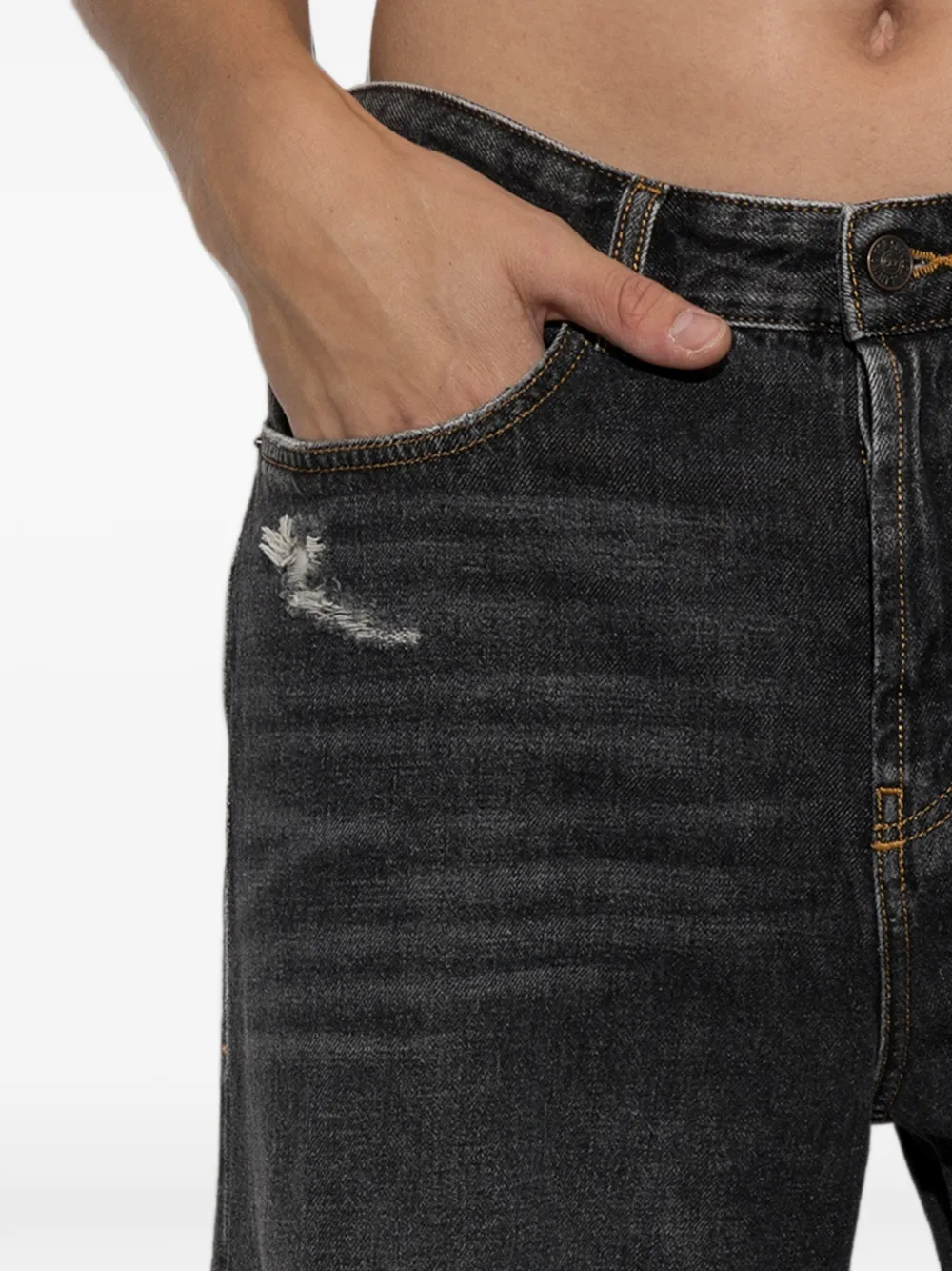 Diesel D-Rise ruimvallende low-waist jeans Zwart