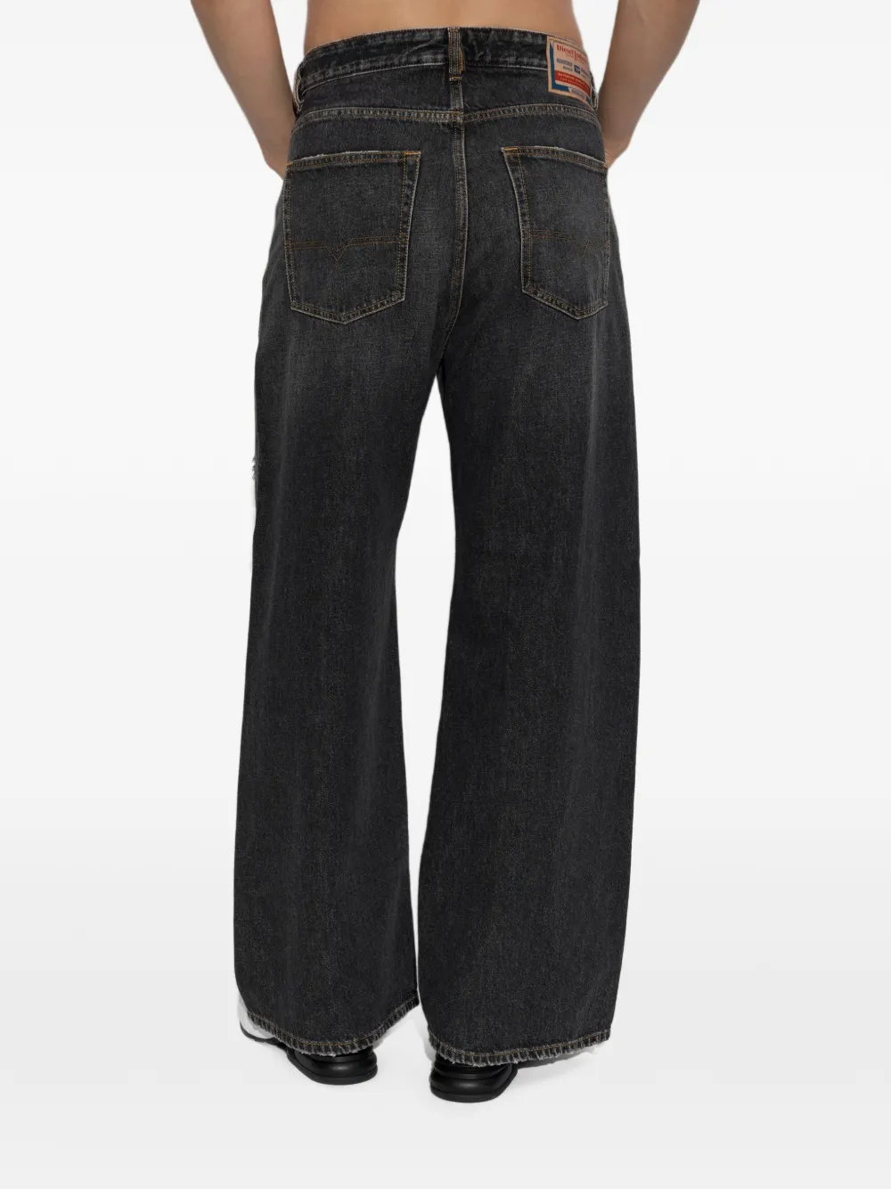 Diesel D-Rise ruimvallende low-waist jeans Zwart