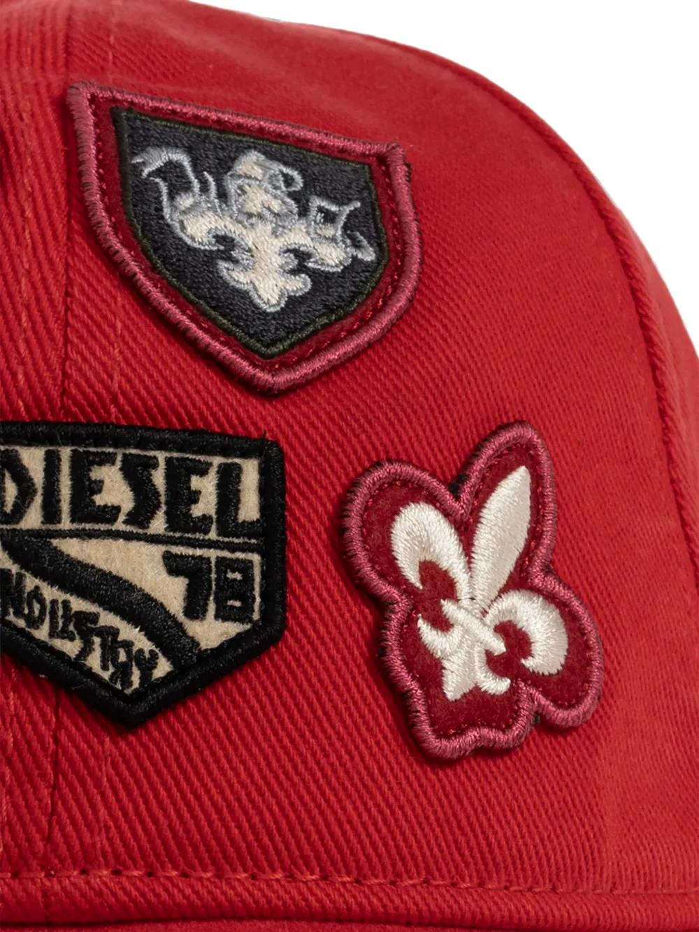 Diesel C-SCUD patch-detail cap Rood