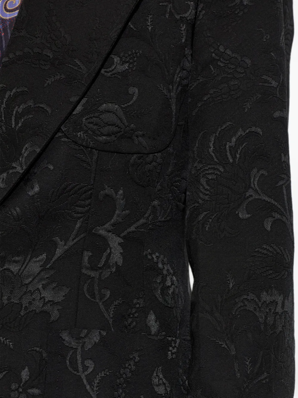 ETRO Blazer met enkele opening en bloemen-jacquard Zwart