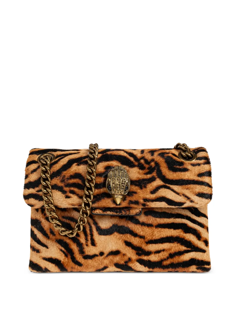 Kurt Geiger London Mini Kensington tiger-print shoulder bag - Arancione