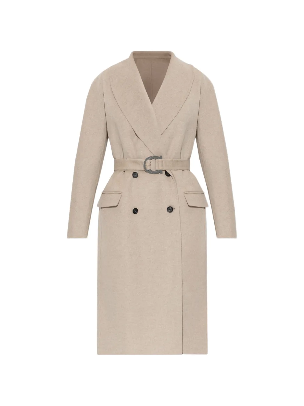 Ferragamo Jas met dubbele rij knopen Beige