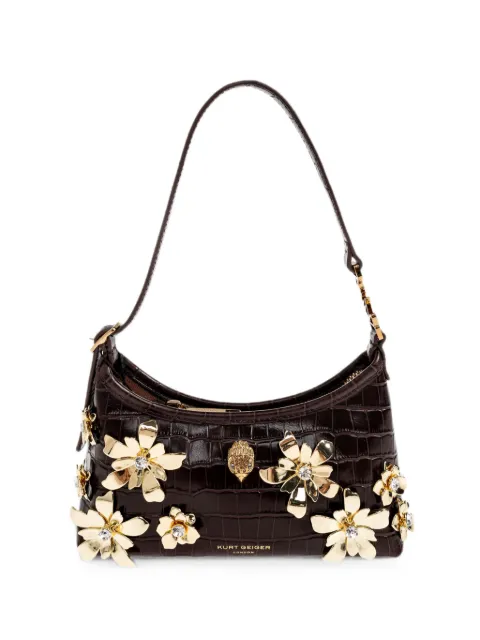 Kurt Geiger London bolso de hombro Sling Flowers con efecto de piel de cocodrilo