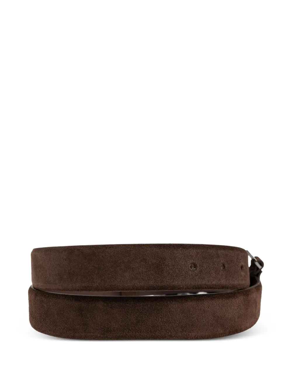 The Attico Suède riem met kettingdetail Bruin