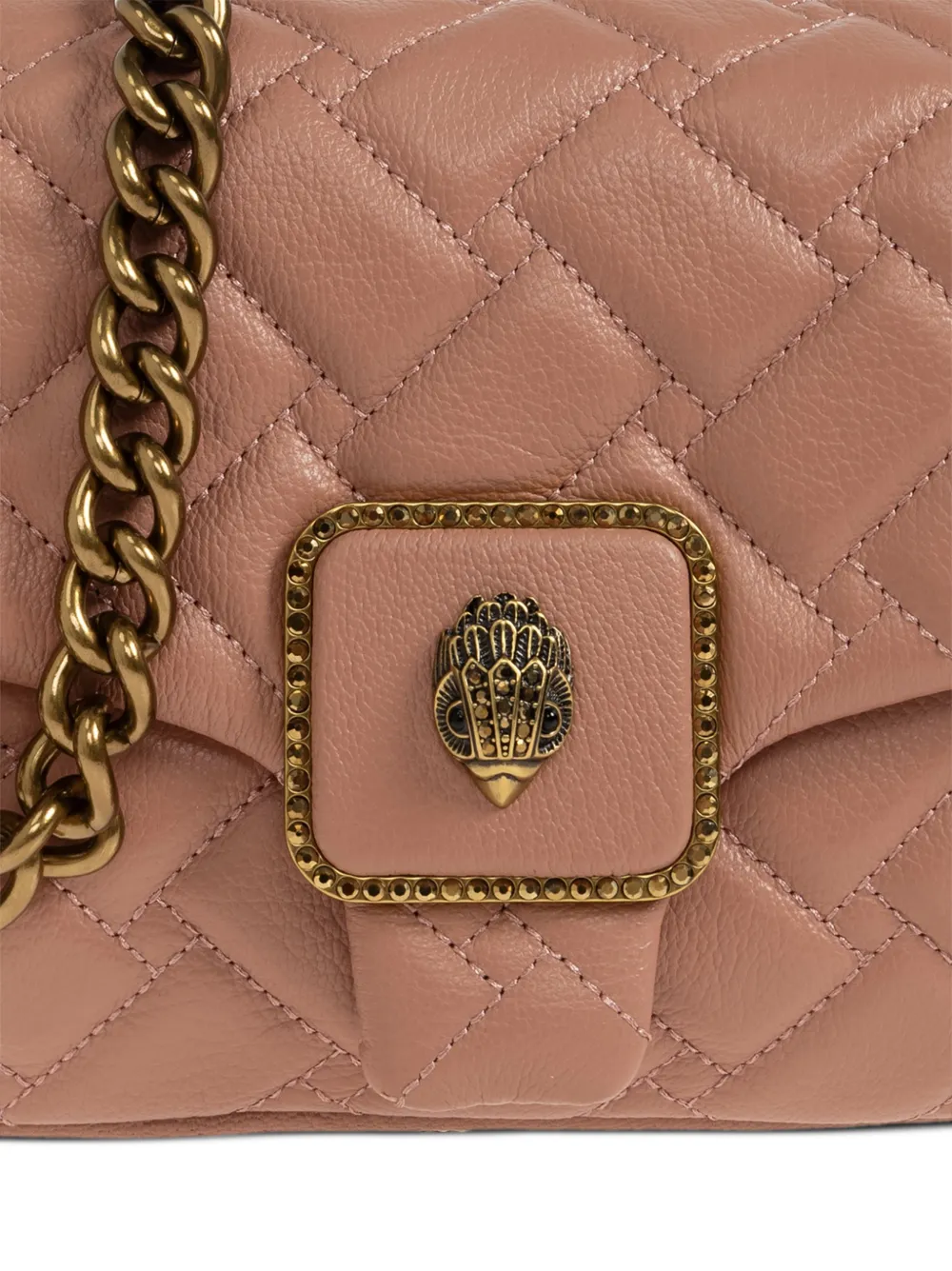 Kurt Geiger London Pimlico gewatteerde leren schoudertas Roze