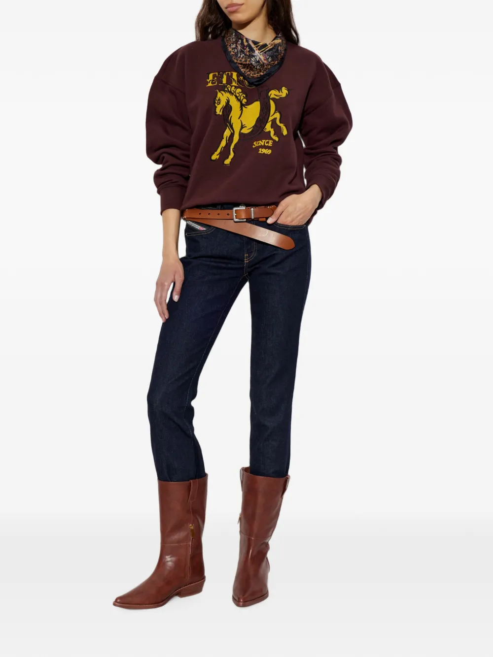 Michael Michael Kors Farren Distressed Boots In Multi
