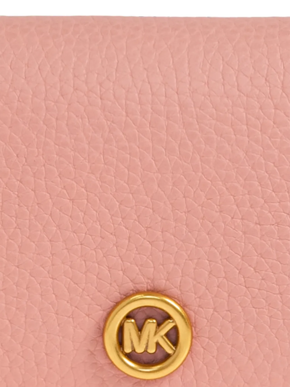 Michael Kors whipstitch-trim leather card holder Roze
