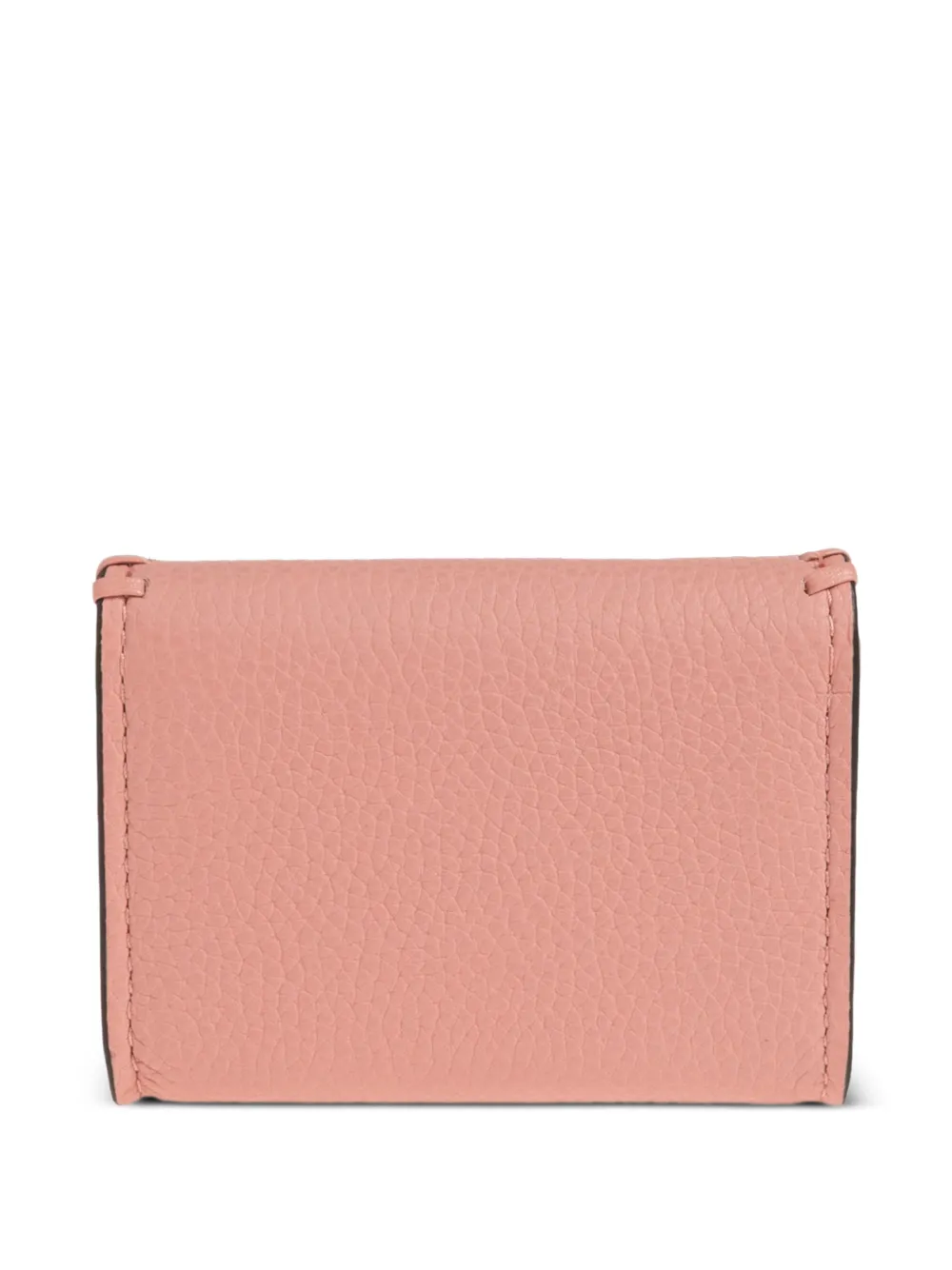 Michael Kors whipstitch-trim leather card holder Roze