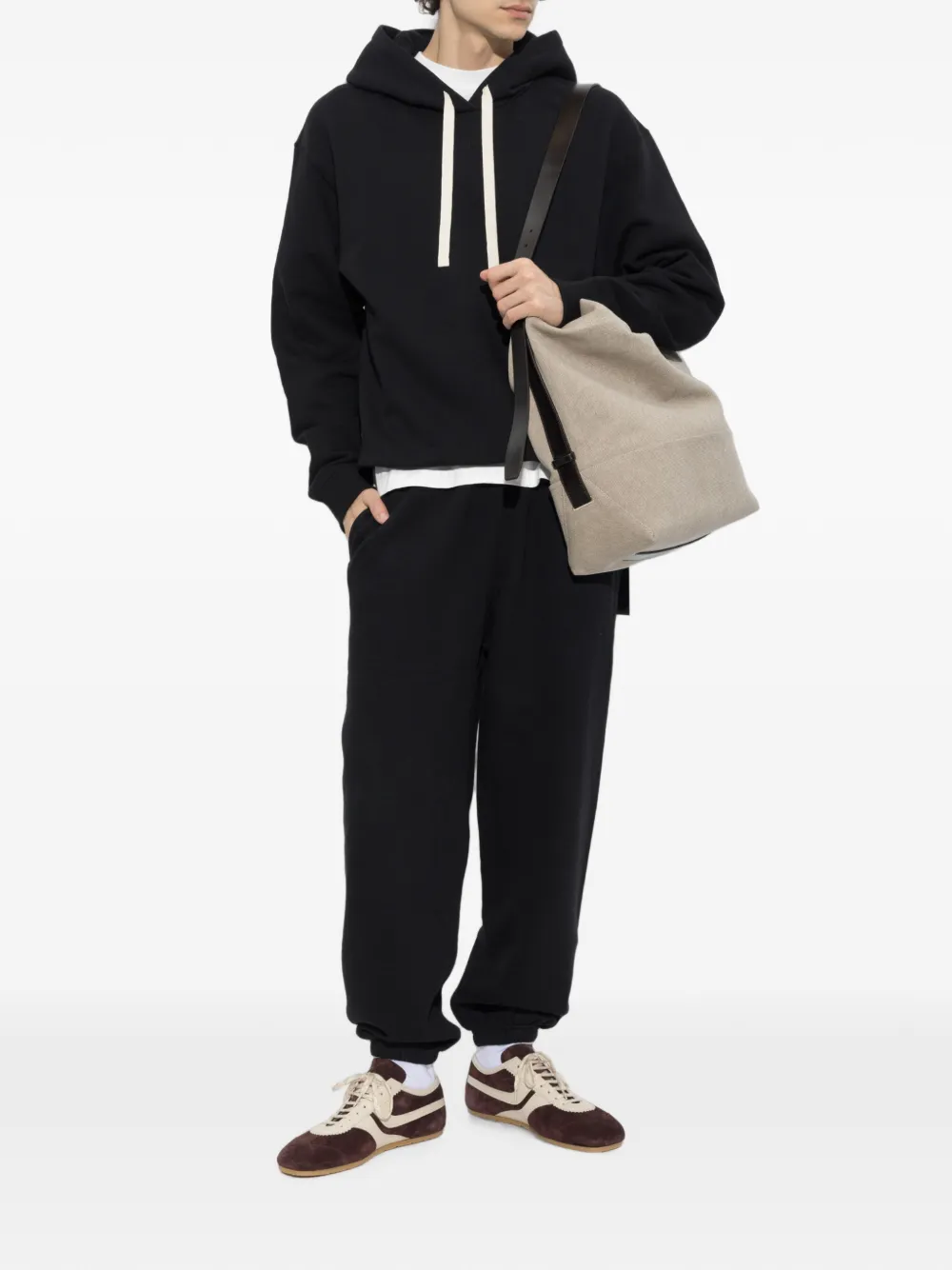 Jil Sander Trainingsbroek met logoprint Zwart