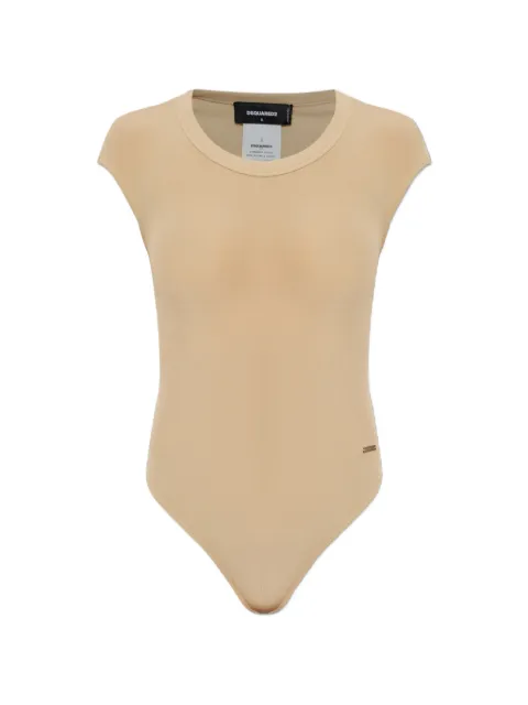 DSQUARED2 logo-appliqué ribbed bodysuit