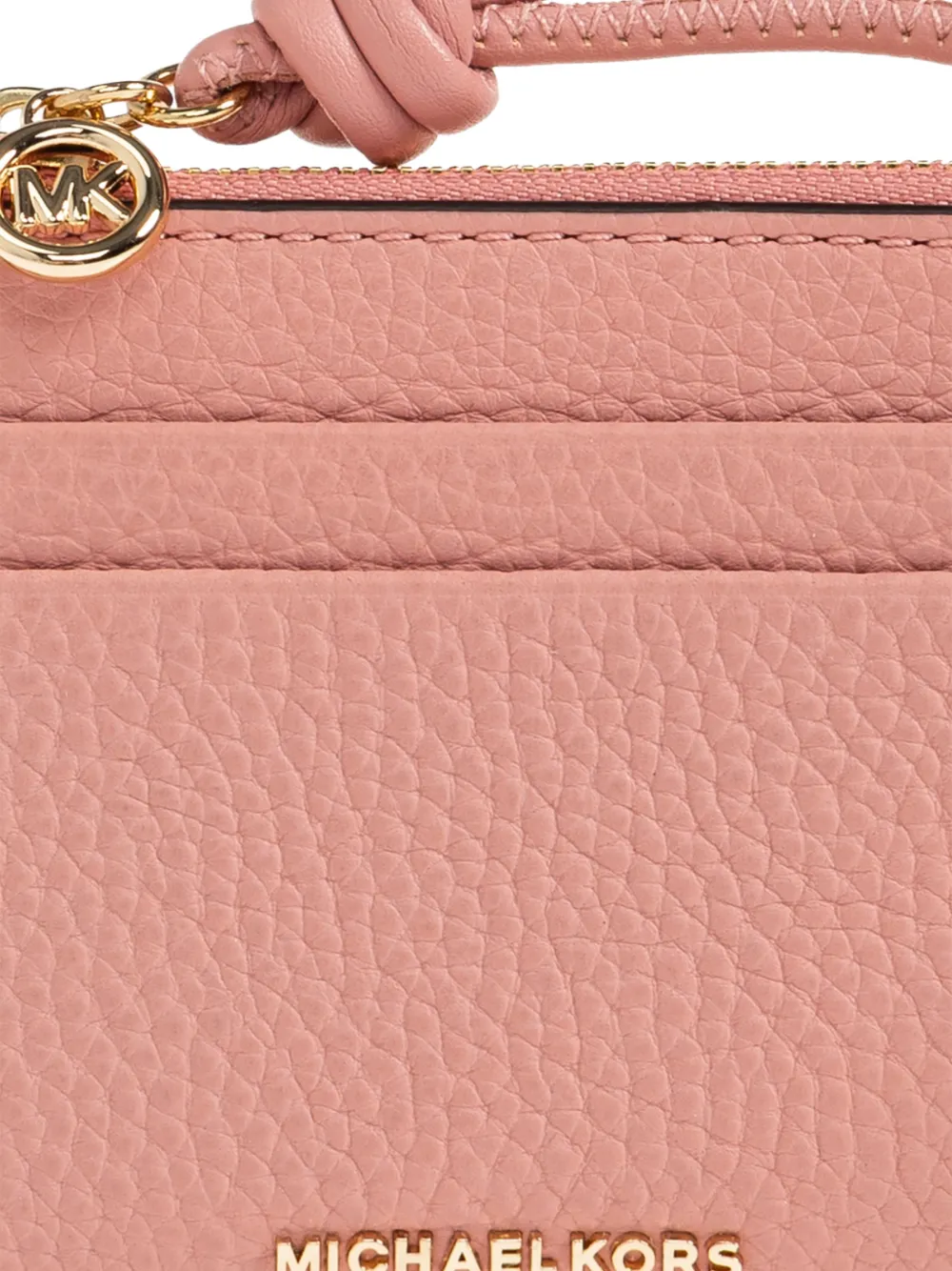 Michael Kors Jet Set kleine pasjeshouder van bewerkt leer Roze