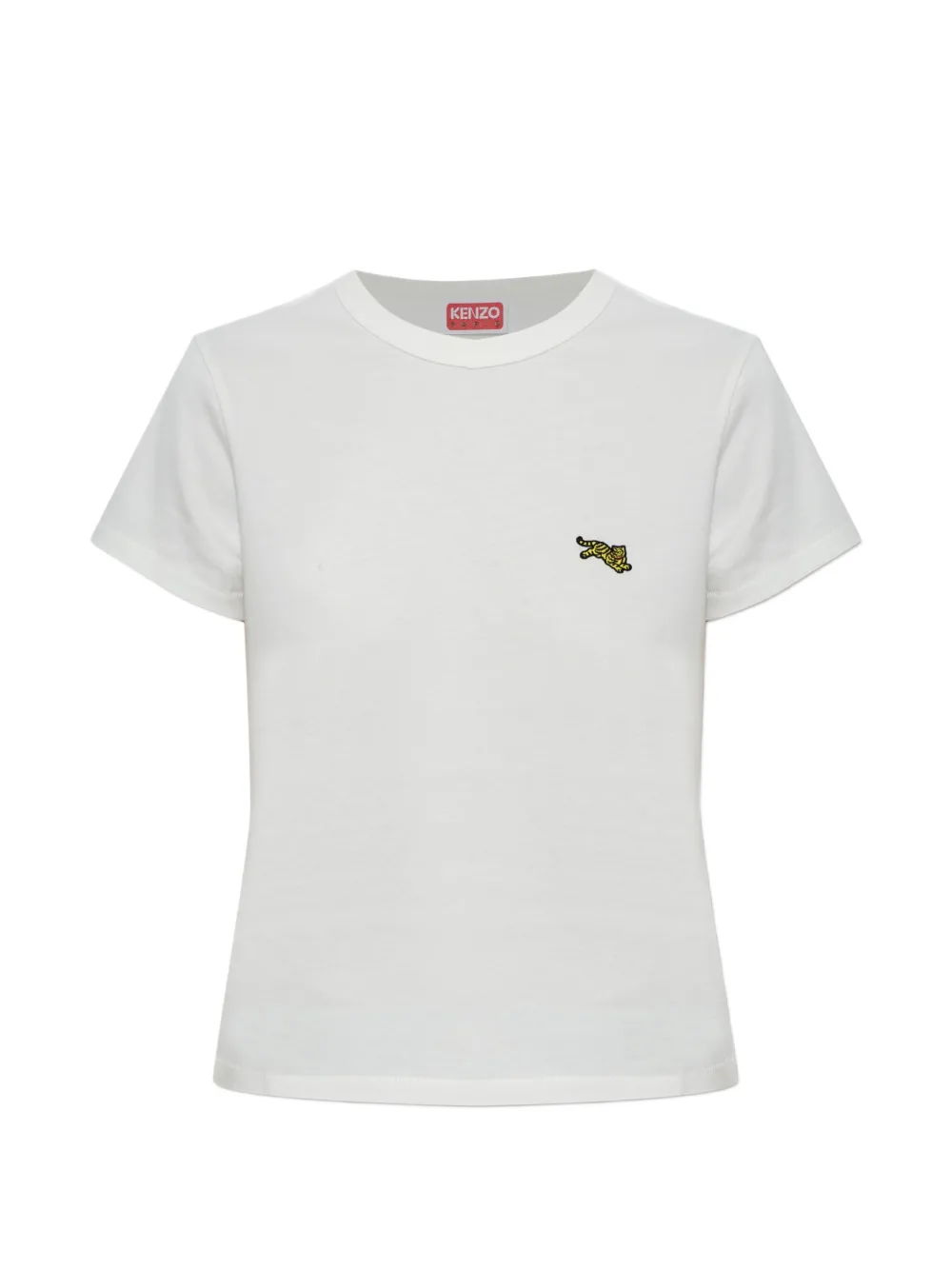 Kenzo Jumping Tiger-embroidered T-shirt In Gray