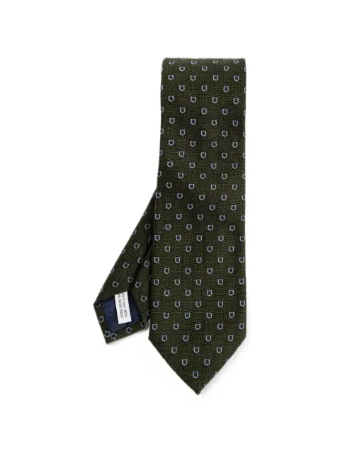 Ferragamo Gancini-pattern silk tie