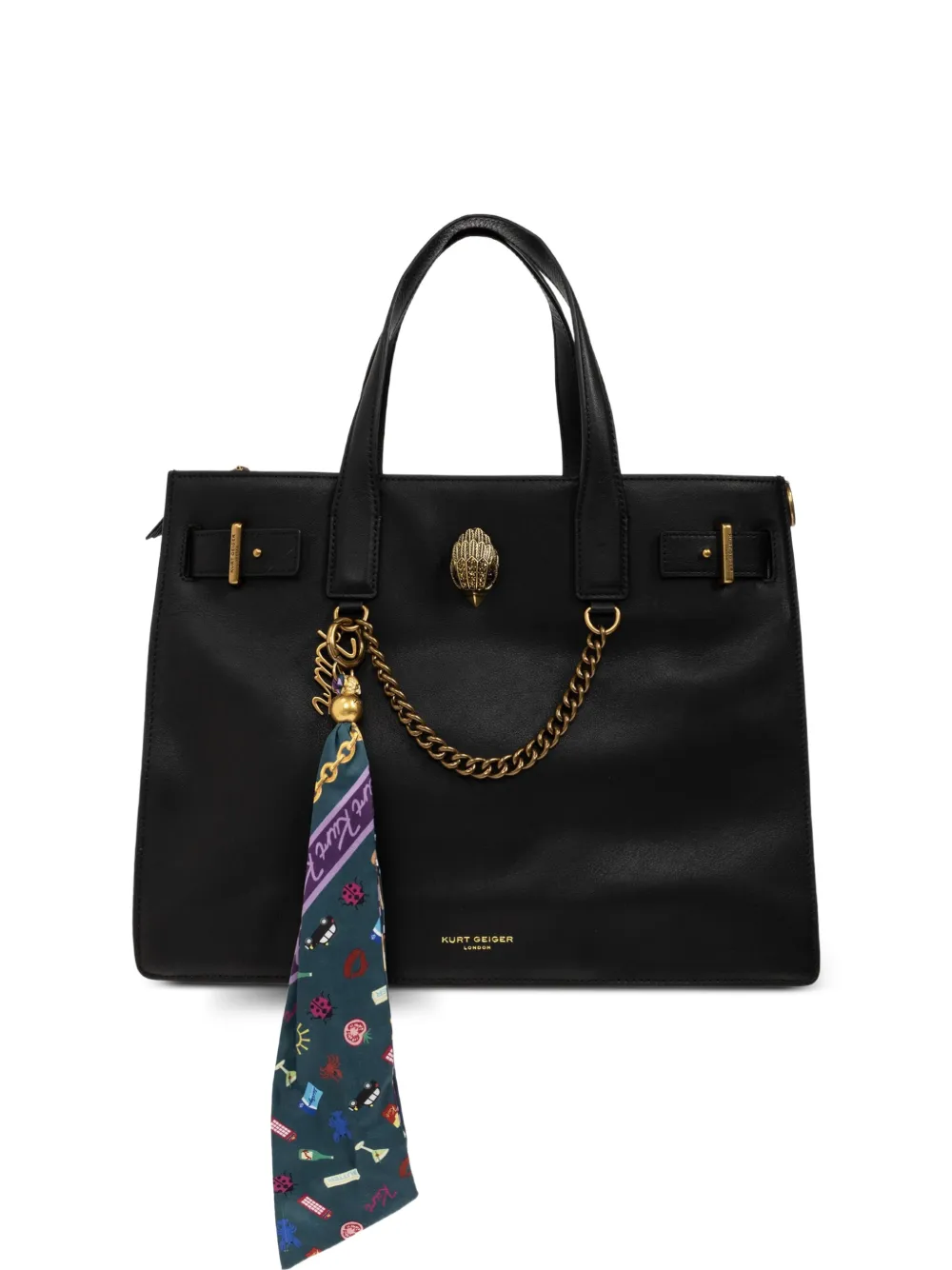 Kurt Geiger London Sloane eagle-plaque tote bag - Nero