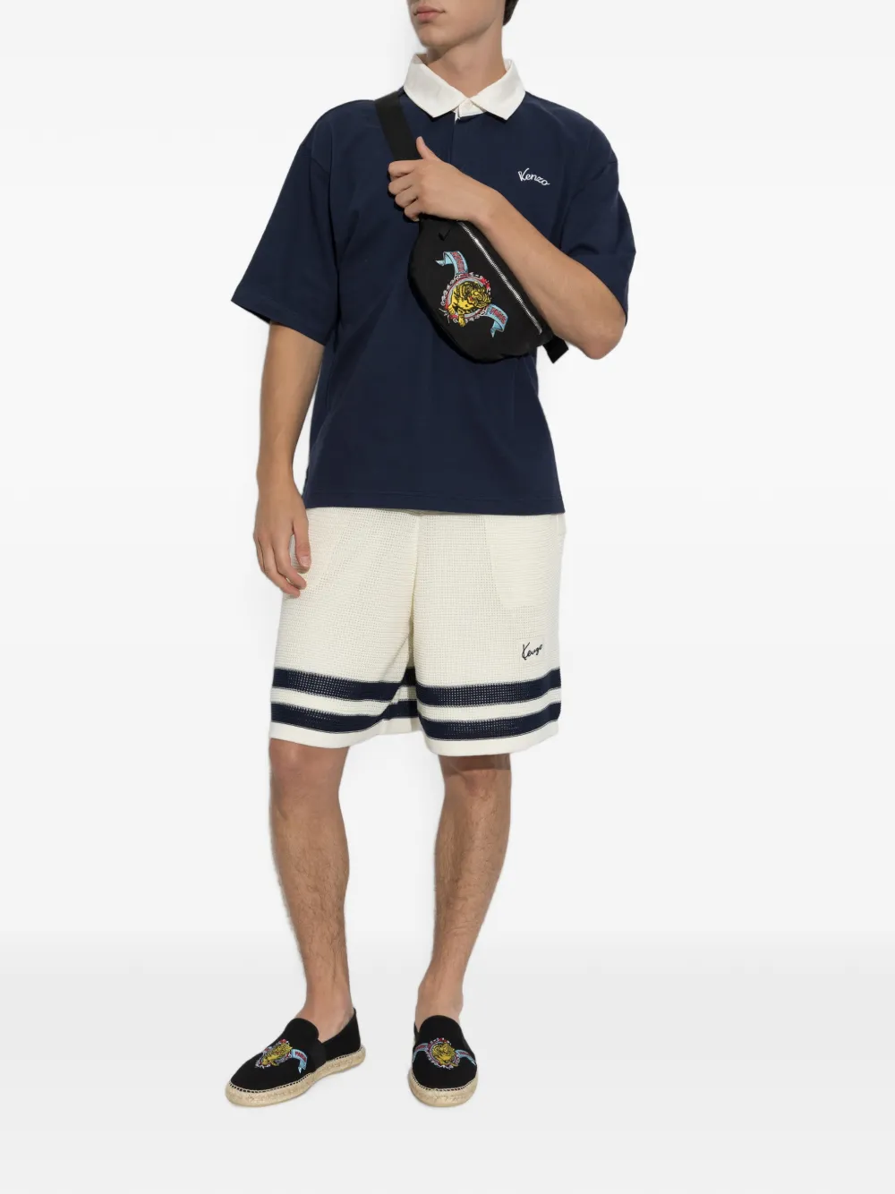 Kenzo Poloshirt met geborduurd logo Blauw
