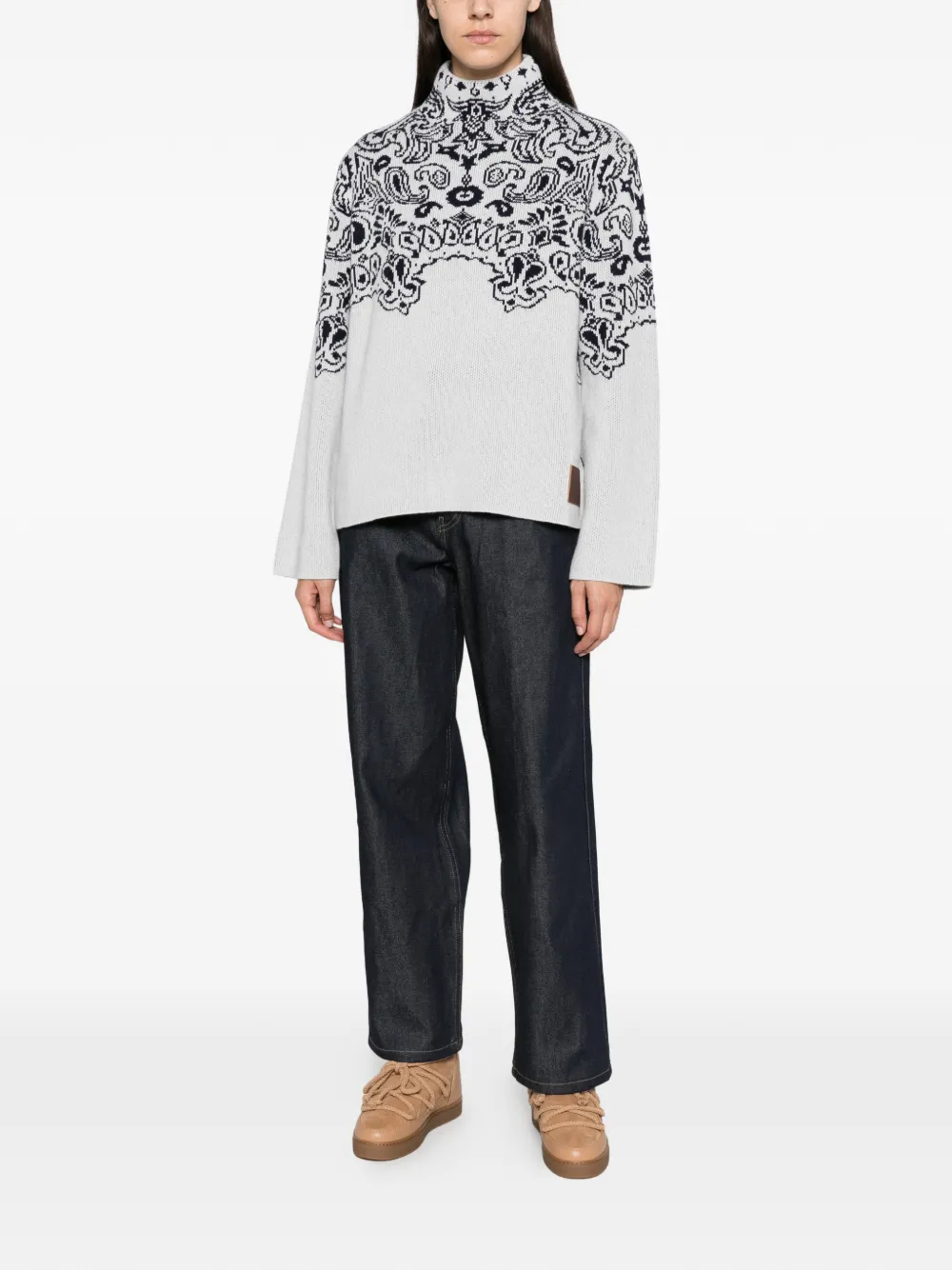 Goldbergh Anshin paisley-pattern sweater Grijs