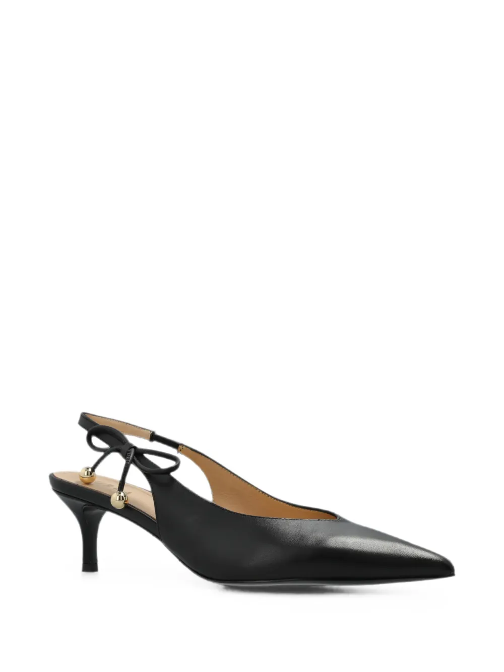 Furla Poppy bow-detail slingback pumps Zwart