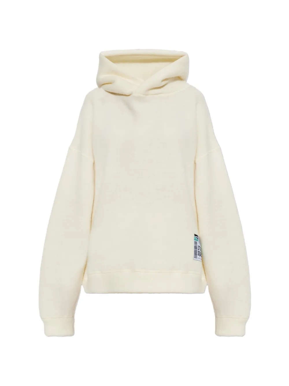 DSQUARED2 logo-patch wool hoodie - Neutrals
