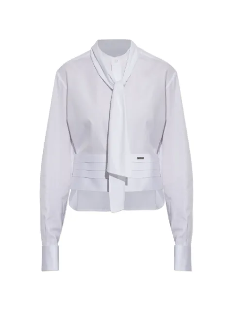 DSQUARED2 tie-neck pleated shirt