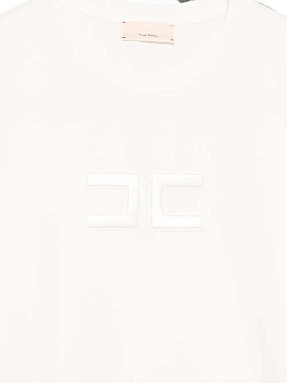Elisabetta Franchi Kids T-shirt met logopatch Wit