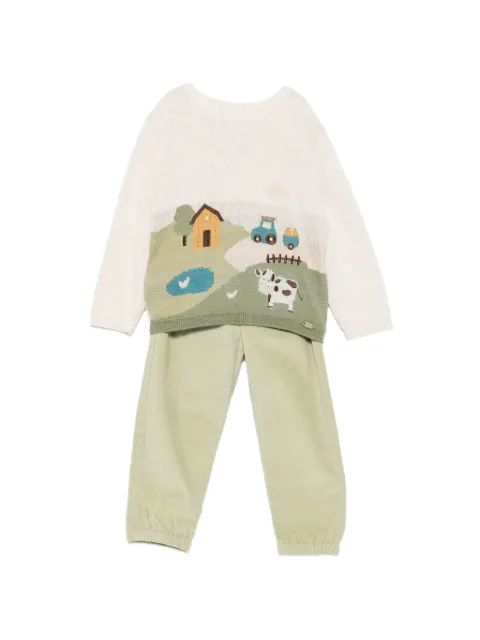 Mayoral farm-intarsia corduroy trousers set