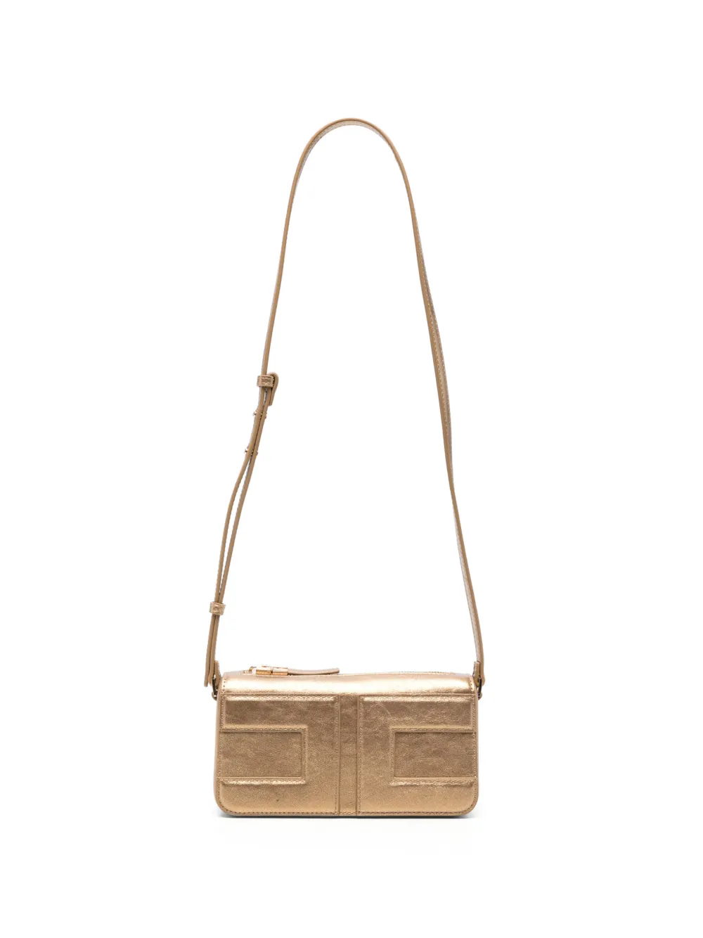 Elisabetta Franchi Kids logo-embossed metallic shoulder bag - Oro