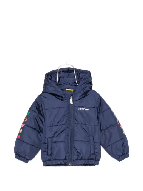 Off-White Kids logo-print padded jacket