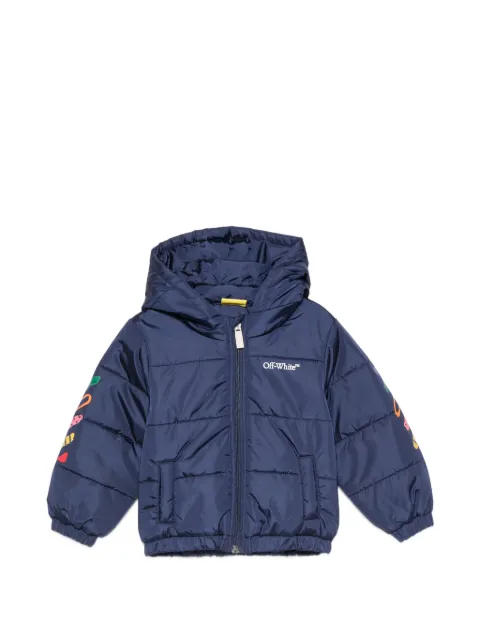 Off-White Kids logo-print padded jacket