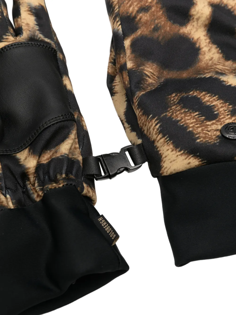 Goldbergh Softy handschoenen met luipaardprint Zwart