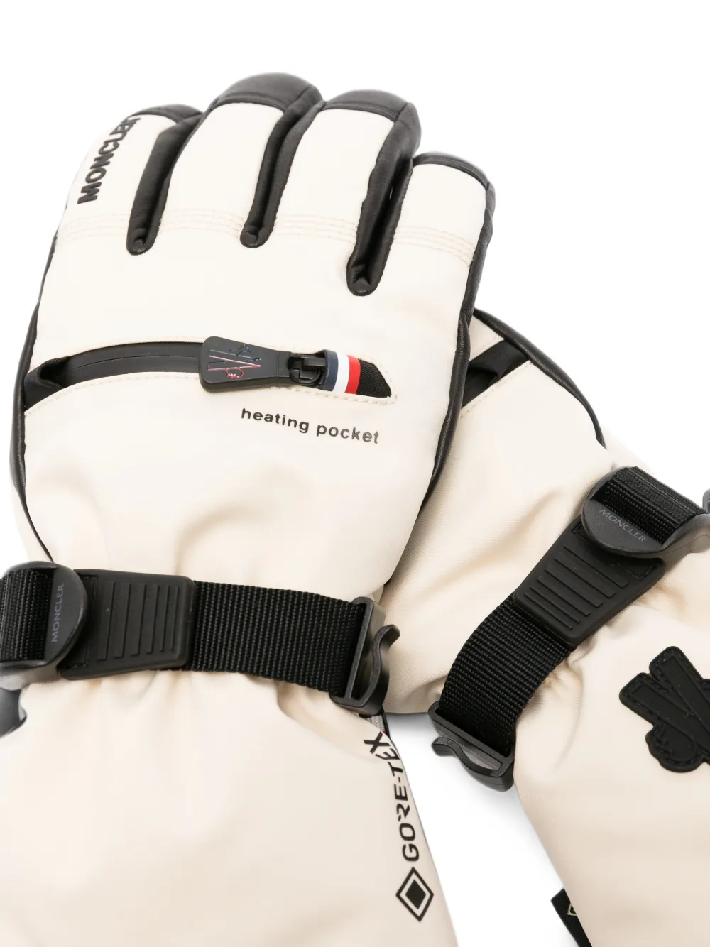 Moncler Grenoble padded gloves Beige