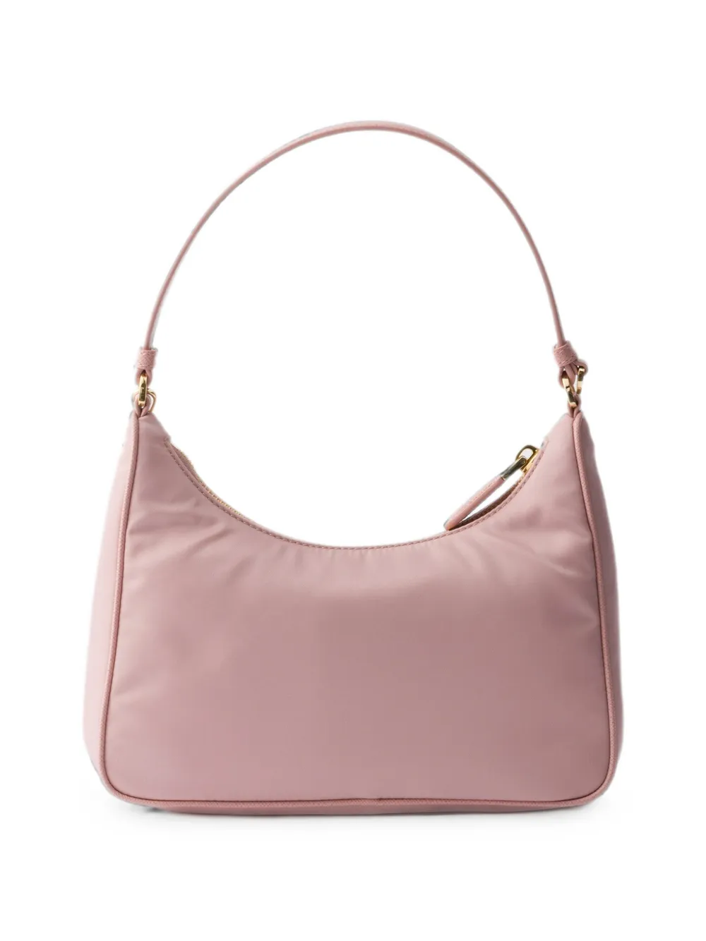 Prada Re-Edition 2005 mini-tas van Re-Nylon en Saffiano Roze