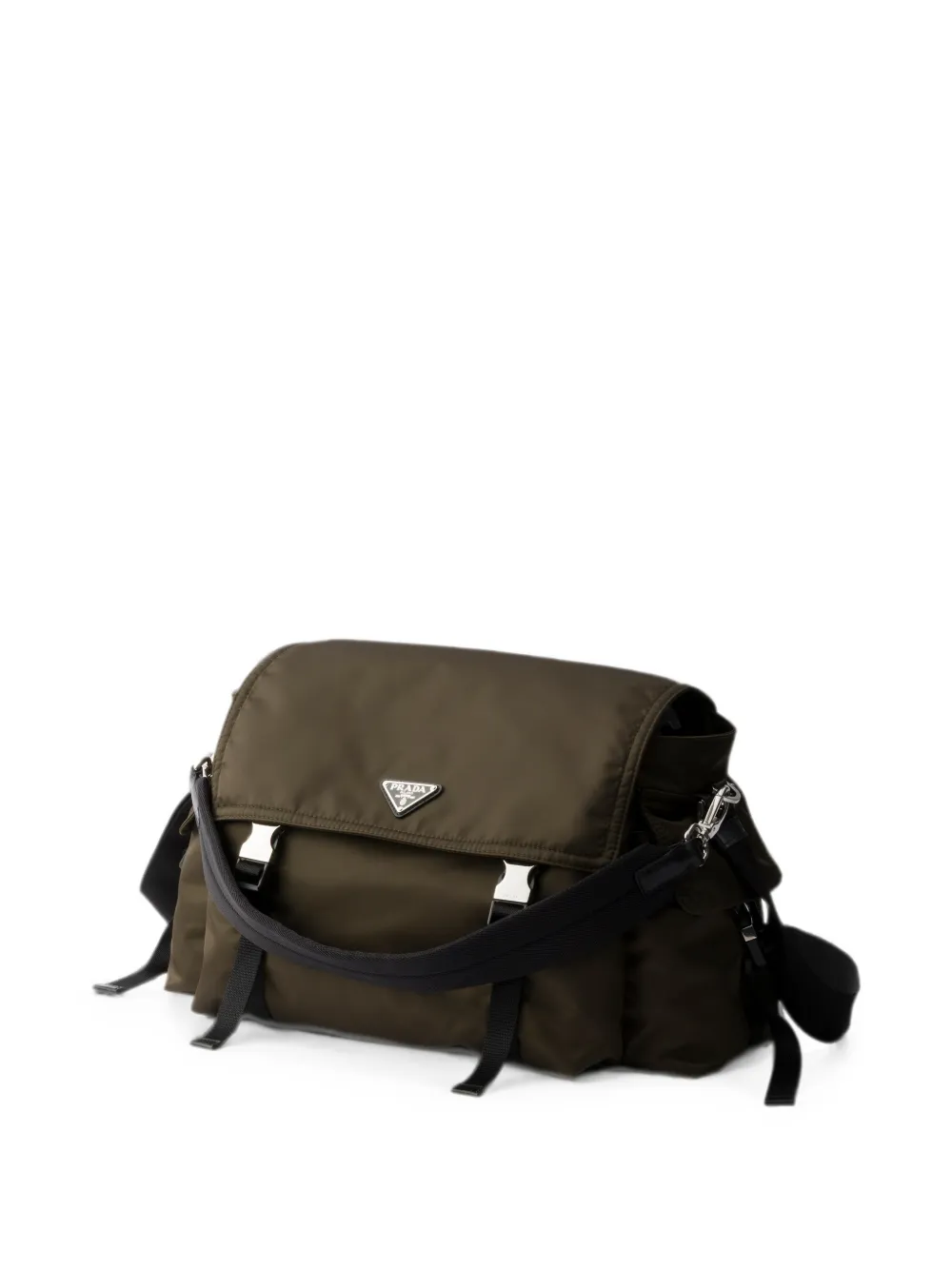 Prada Explore Re-Nylon en leren tas Groen
