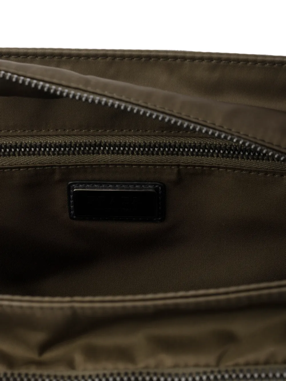 Prada Explore Re-Nylon en leren tas Groen