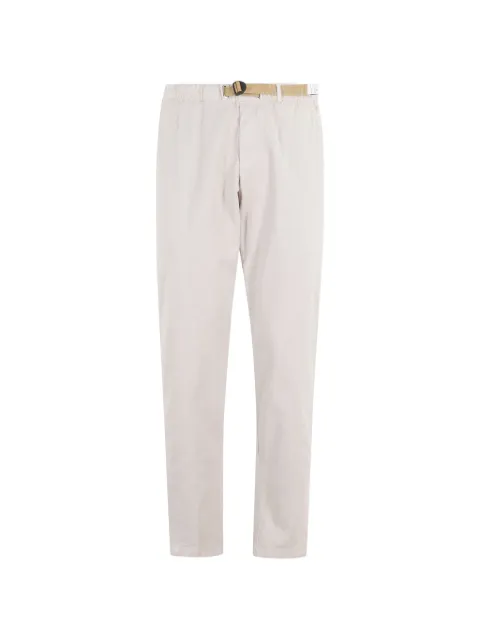 White Sand belted tapered-leg trousers