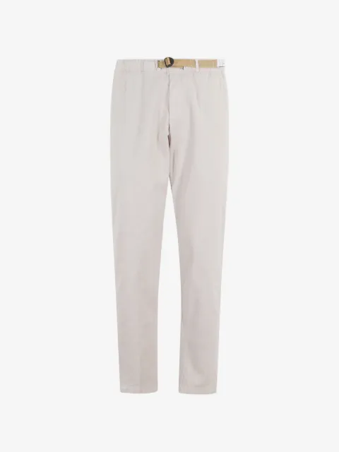 White Sand belted tapered-leg trousers