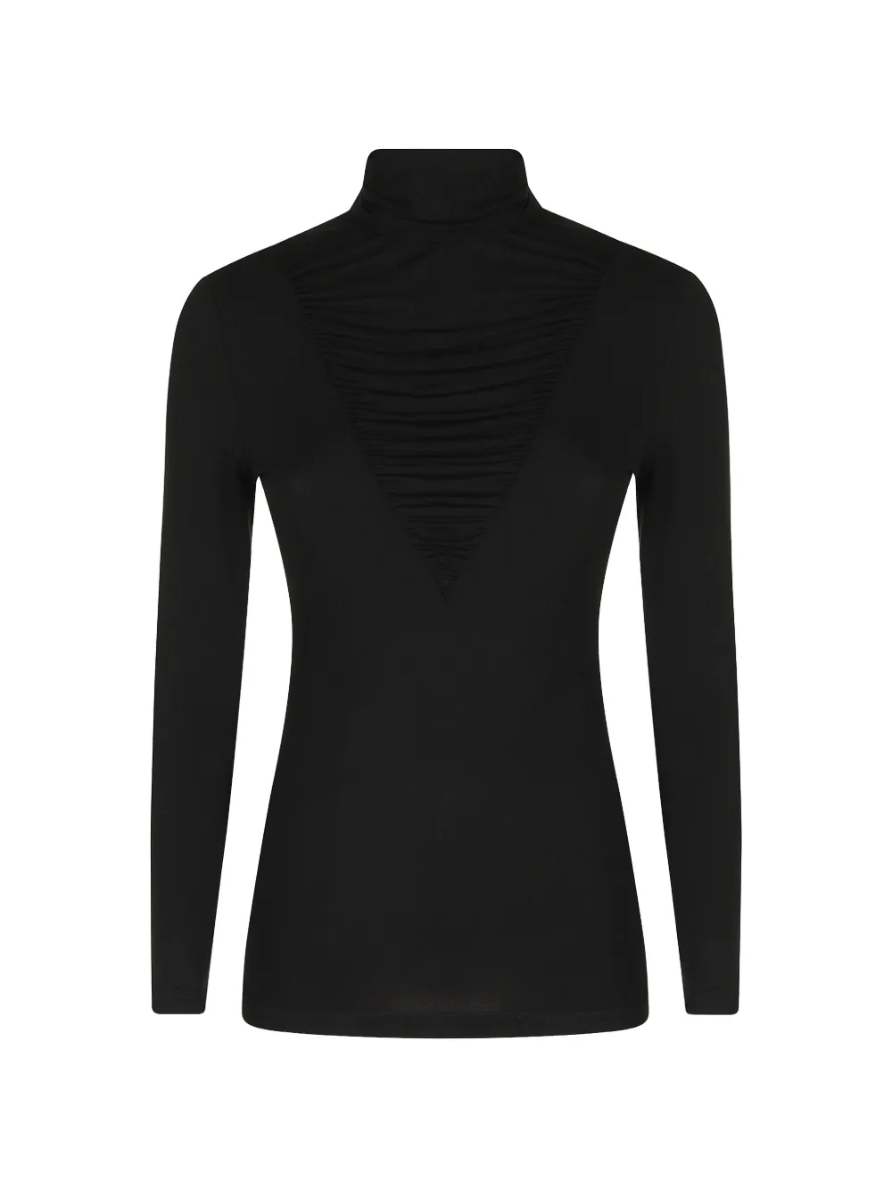 NISSA lyocell-wool-blend turtleneck top - Nero