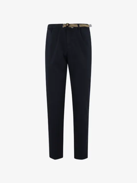 White Sand belted elasticated-waist trousers