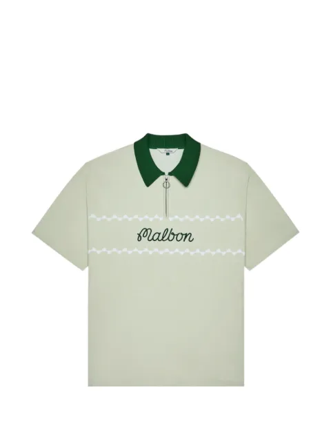 Malbon Golf Benny zip-up polo shirt