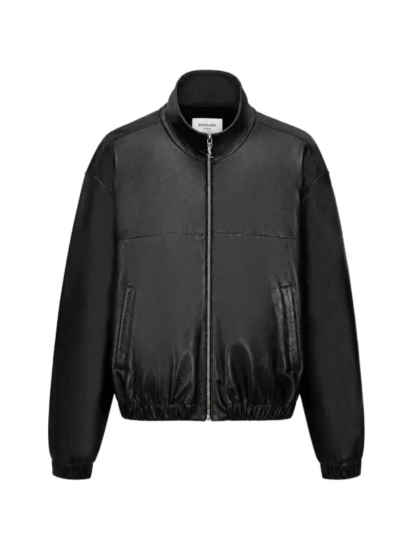 Saint Laurent Cassandre Jacket in Lambskin in Black