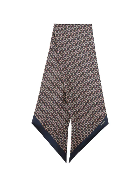 Saint Laurent lavallière scarf in micro paisley silk twill