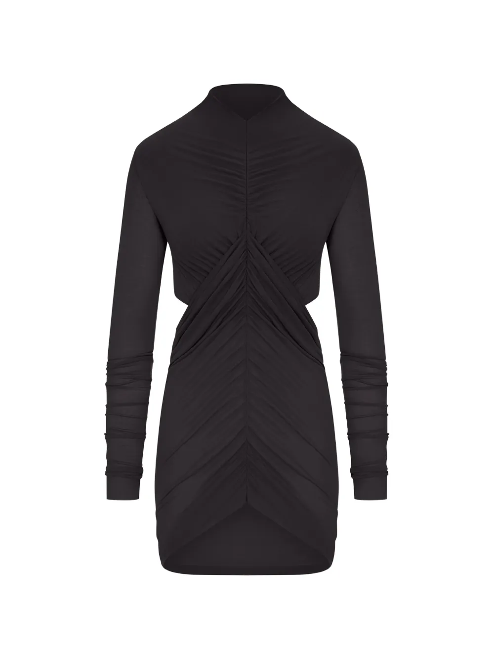 Rick Owens ruched cut-out mini dress - Nero
