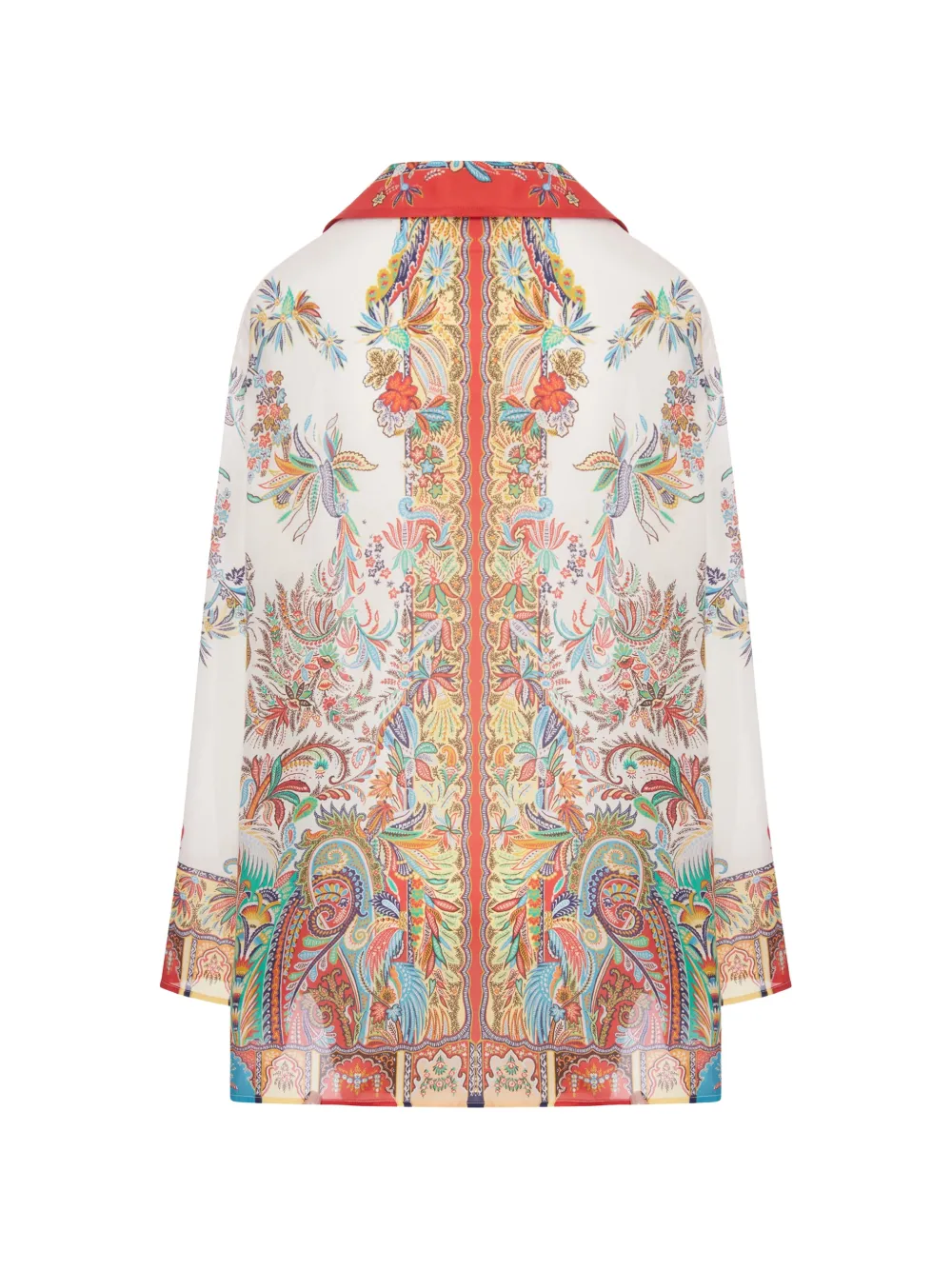ETRO Zijden blouse met paisley-print Beige