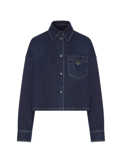 Prada logo-plaque denim jacket