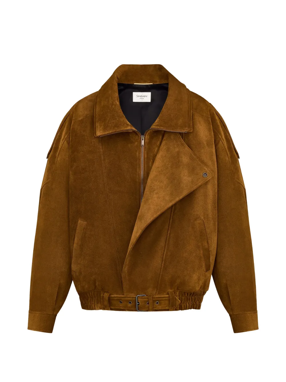 Saint Laurent bomber jacket in split leather - Braun