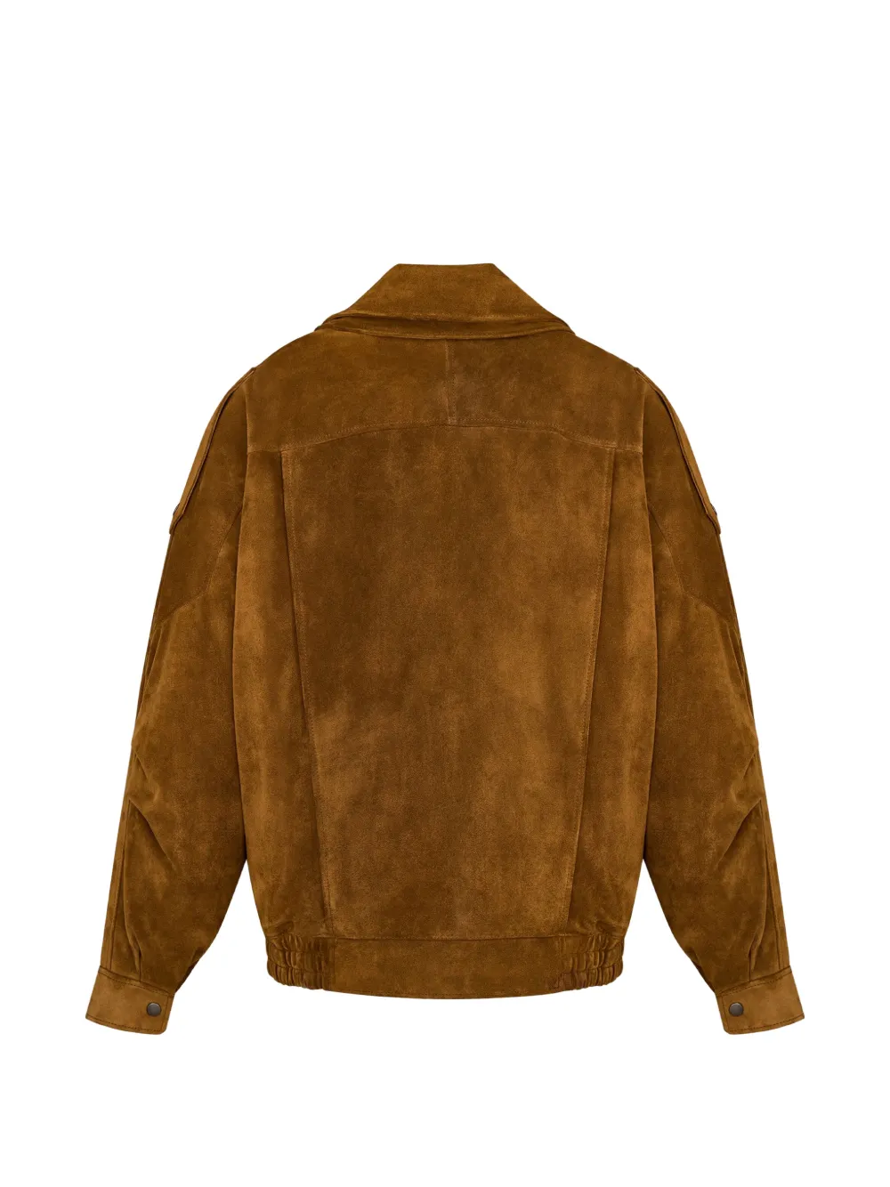 Saint Laurent Bomber Jacket In Split Leather In Brown